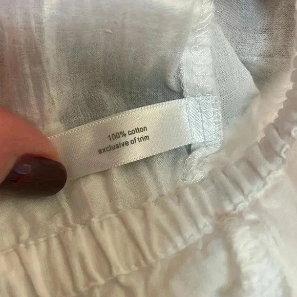 Pretty Fashion Bug Women’s Large White Embellished Sleeveless Semi Sheer Top - Picture 7 of 8